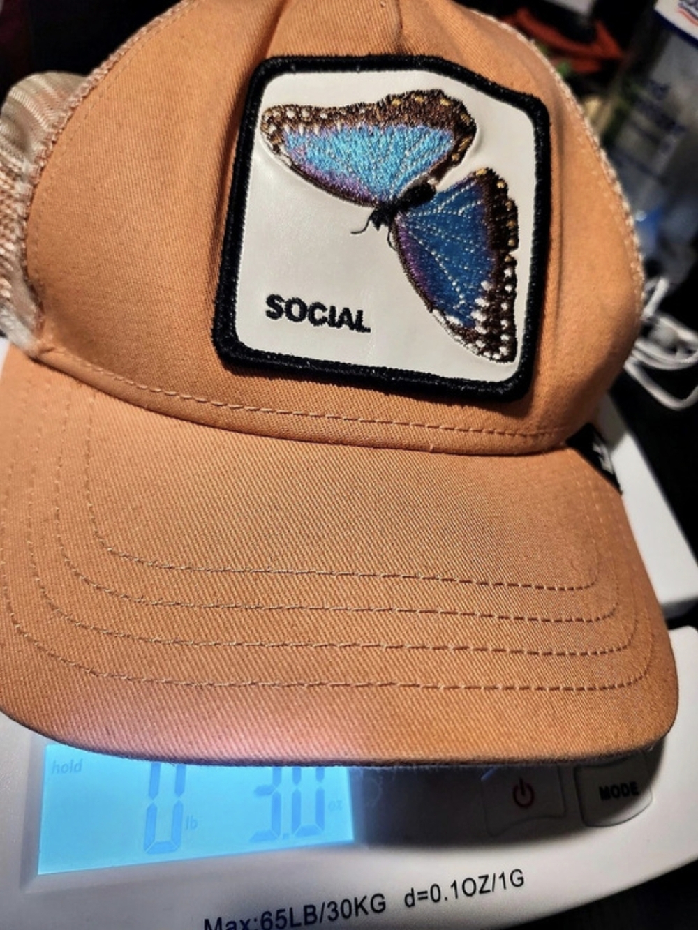 The Farm Social butterfly snapback cap Orange Snapback Cap